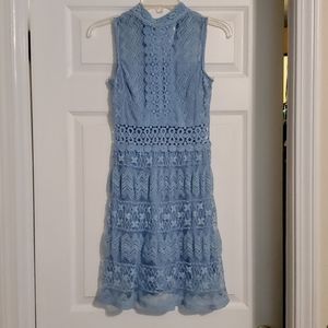 Light blue lacey crocheted dress👗